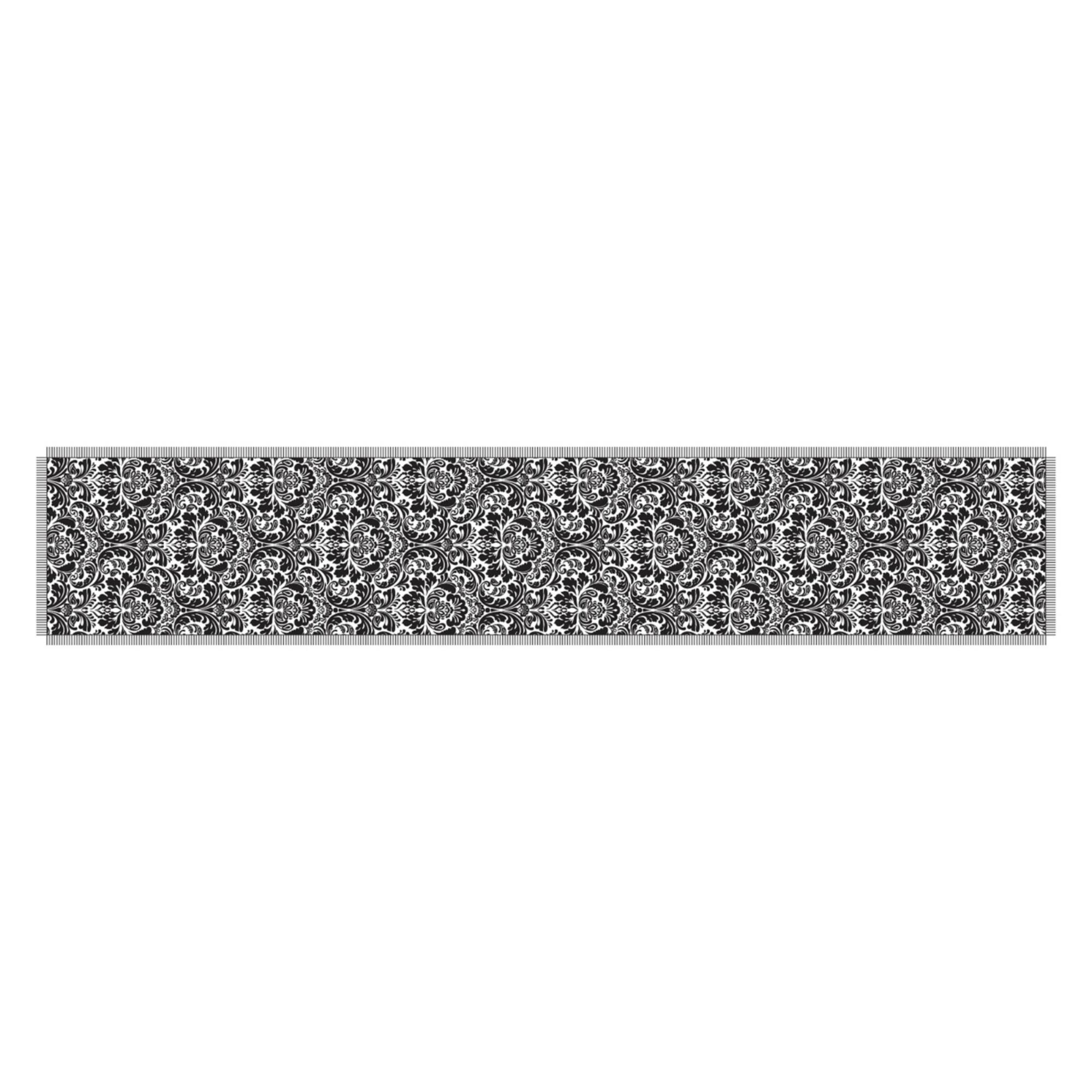 14 in. x 72 in. Gold Damask Print Jute Table Runner 14 in. x 72 in. Gold Damask Print Jute Table Runner